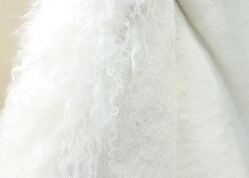 New Lamb Hair Parka Cotton Coat Woman Winter Cowboy Jacket Women Detachable Wool Liner Fur Collar Thick Warm Jeans Coats Mujer