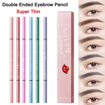 

2020 Double-Headed Eyebrow Pencil Natural Waterproof Rotating Automatic Triangle 1.5mm Eyebrow Pencil With Brush Beauty Tools