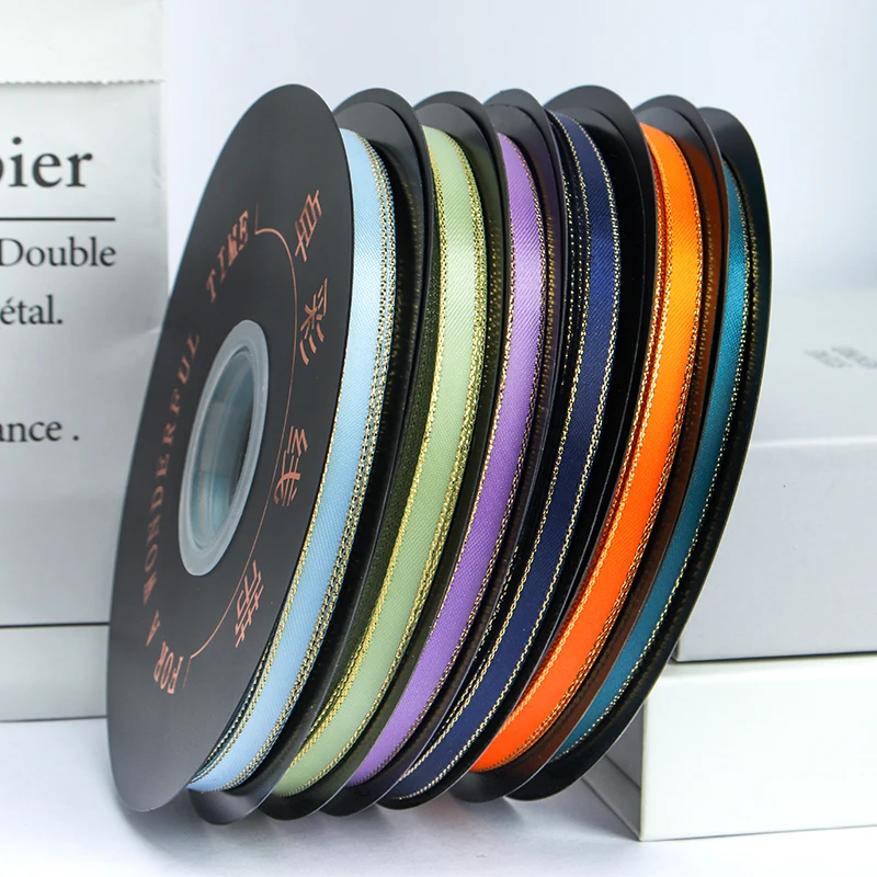 50Yards Satin Ribbon for Crafts Ribbons Decorative Glitter Ribbon Bow Handmade Baking Gift Box Cake Packaging DIY Accessories satin ribbons ribbon decoration ribbon supplies satin ribbon