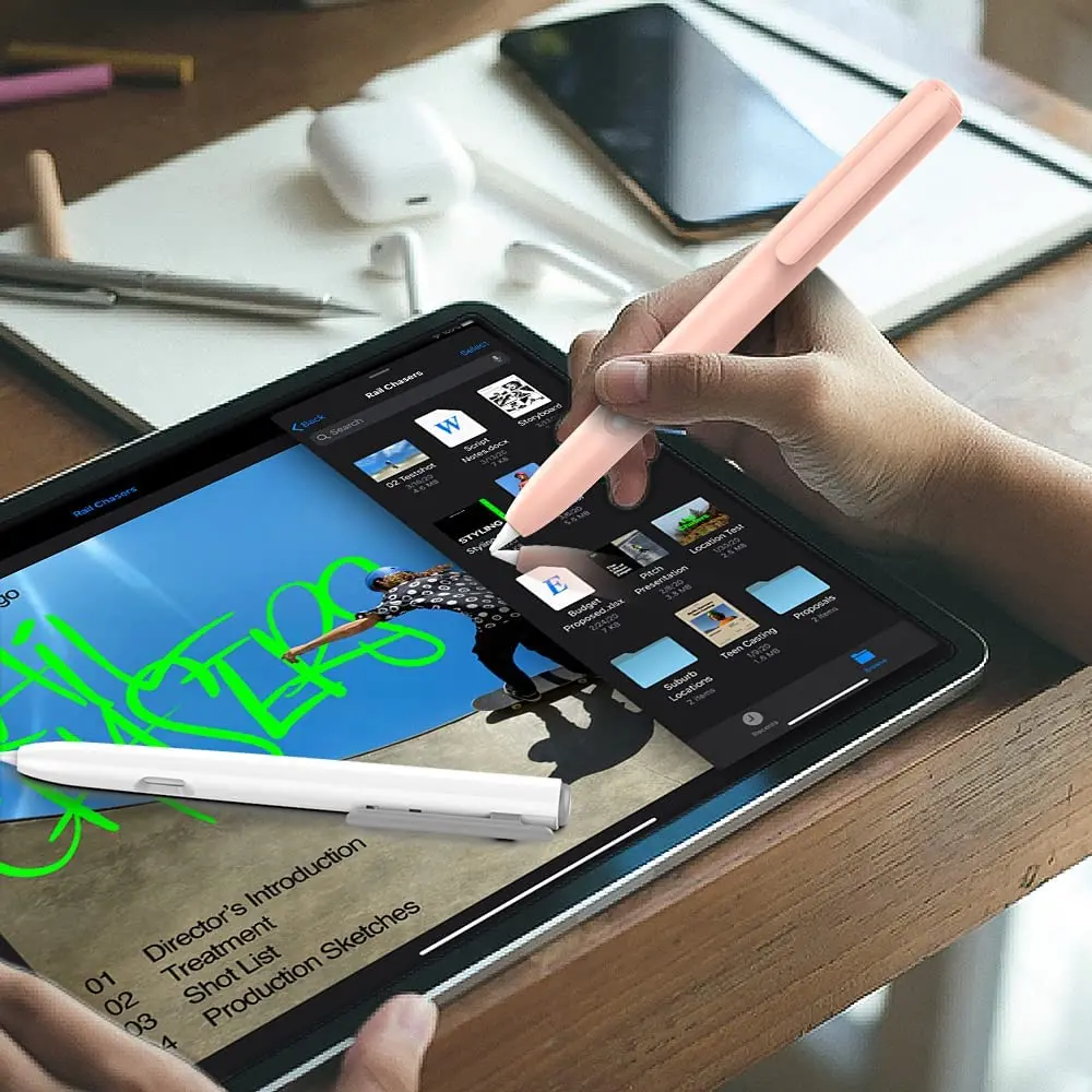 Moko-Apple Pencilケース,第2世代,傷防止,格納式,iPad Pro 11/iPad air