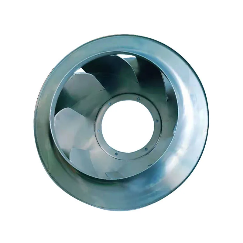 Centrifugal fan wheel aluminum impeller backward curved impeller for welded Motor fan AC 1000W