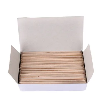 

100 pcs HOT Waxing Craft Wax Stick Wooden New 6 Inch Tongue Depressor Spatula Applicator Stick Tattoo