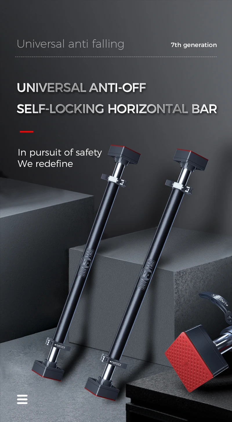 INNSTAR Pull-up Bar 360 Self-locking Door Wall Horizontal Bar Workout Sport 400kg Adjustable Training Bars Fitness Gym Equipment