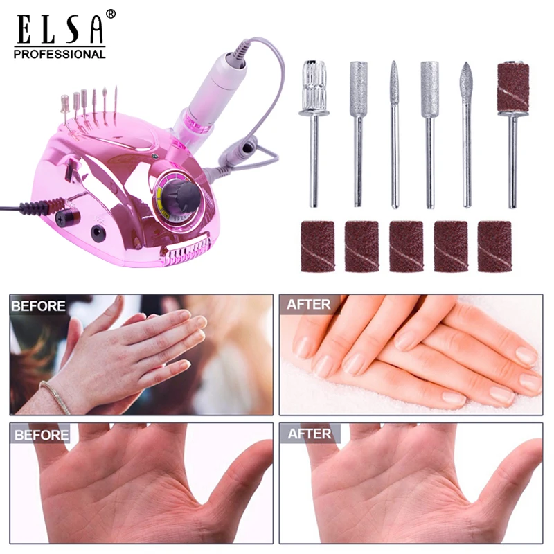 Billig Professionelle Elektrische Nagel Bohrer Maniküre Set 45W 35000RPM Nagel Kunst Umrüster Nagel Bohrer Pediküre Nagel Datei Polieren werkzeug