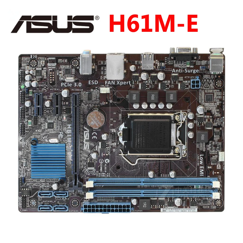 Материнская плата ASUS 1155 100% оригинальная материнская DDR3 16G H61ME LGA для настольного