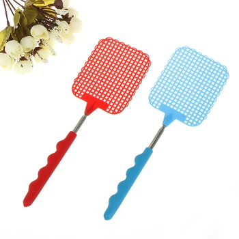 

1PCS Plastic Telescopic Extendable Fly Swatter Prevent Pest Anti Mosquito Pest Reject Insect Killer Tool Fly Swatter Beat Random