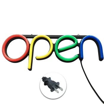 

Open Visual Neon Light Hanging Chain Decorative Ultra Bright Artwork Led Window Displaying Bar Restaurant Wall Sign Lamp Store