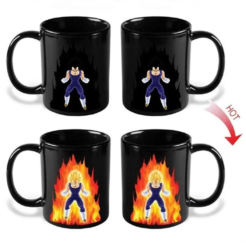 300 мл Dragon Ball Z кофейная кружка Гоку Вегета термореактивная меняющая цвет чашка Волшебная сменная керамическая чашка новинка кружка подарок
