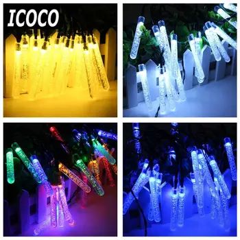 

ICOCO 3.2m 20 LEDs Solar Powered Bubble Lamp Energy Saving String Light for Christmas Holiday Wedding Party Decor Drop Shipping