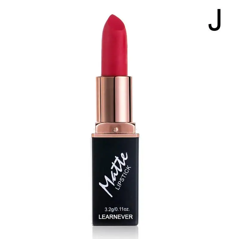 Lips Makeup 12 Colors Lipstick Long Lasting Moisturizing Lip Stick Cosmetic Velvet Lipstick Red Lip Matte Lipstick Waterproof - Цвет: J