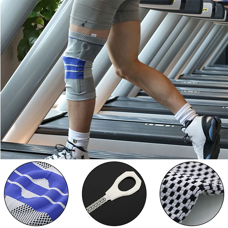 Силиконовый наколенник спортивный защитный боковой фиксатор пружинный