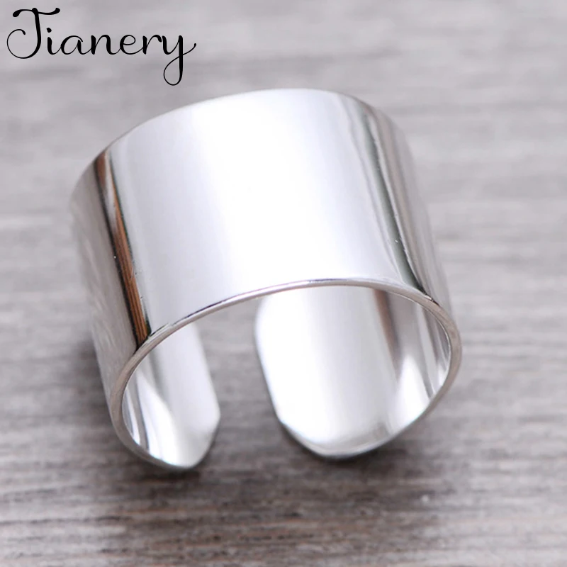 JIANERY Bohemian Vintage Silver Big Smooth Rings For Women Open Finger Rings Girls Christmas Gifts bohemian rings,fashion rings,fashion ring,finger rings,metal rings