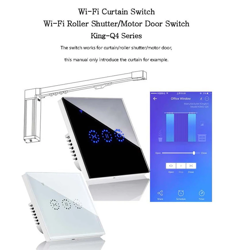 Продажа Умный дом автоматизация модуль WiFi электрические сенсорные жалюзи занавес переключатель Ewelink приложение Голосовое управление от Alexa Echo для ...