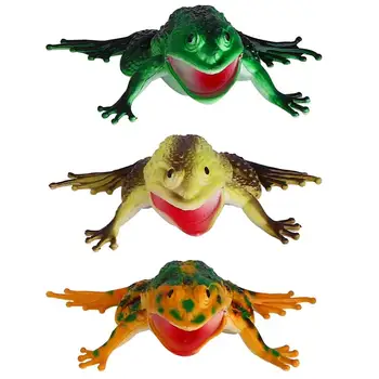 

1 Set 3pcs Random Style Simulate Squeaker Frog Model Fake Frog Toy Halloween Party Decoration Artificial Animals