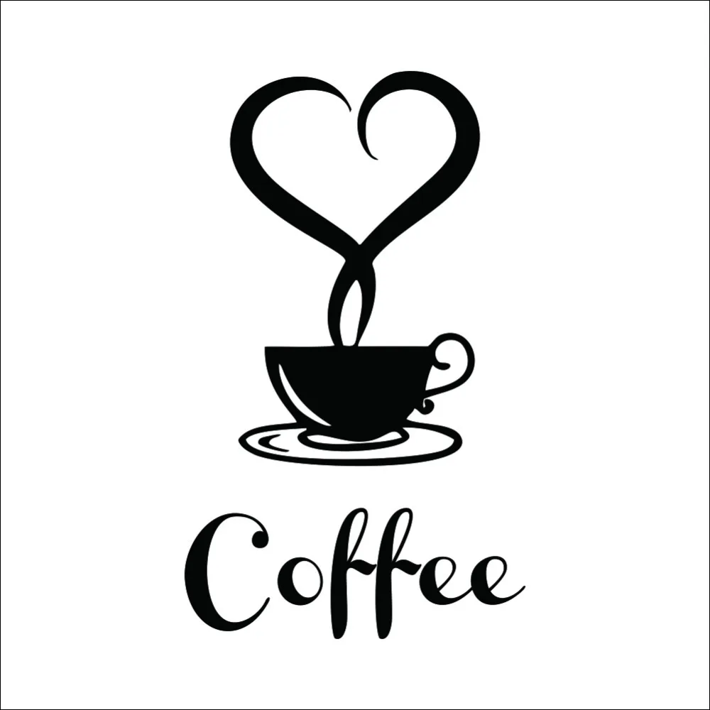 Coffee shop Restaurant wall decor decals home decorations 361 kitchen removable vinyl wall art diy decorative sticker