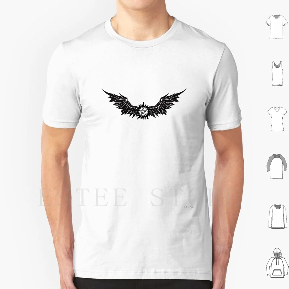 Supernatural Winged Anti Posement T Shirt Cotton Men Diy Print Supernatural Natural Super Wing Winged Angel Anti