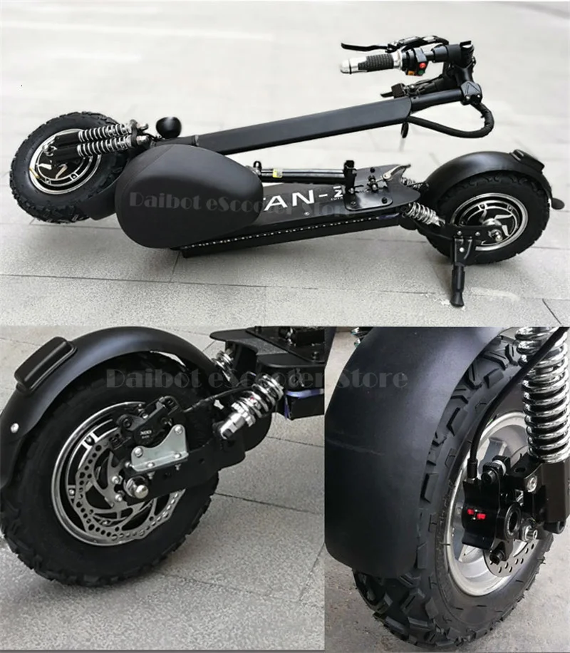 Powerful Off Road Electric Scooter Two Wheels Electric Scooters 11 Inch Double Drive 1200W 90KMH Foldable Electric Bikes Adults (13)