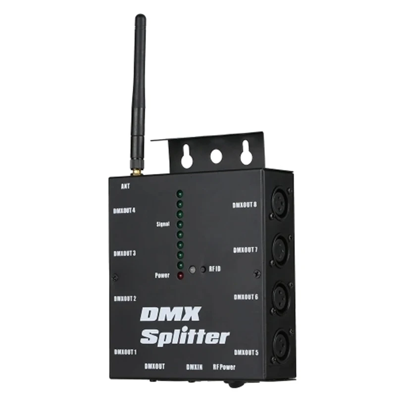 

for DMX512 Wireless Distribution Amplifier for Stage Light 8 Channels Optical Splitter for Party DJ Show Club Disco KTV Stage Li