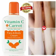 Горячая Витамин С морковь отбеливающий для лица отбеливающий крем для кожи увлажняющий тело локоть колено бедра Осветляющий крем для тела