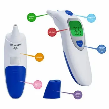 

Digital Non-Contact Thermometer Forehead Ear Body Termometro Infrared LCD Adult Baby Body Fever IR Children Termometer