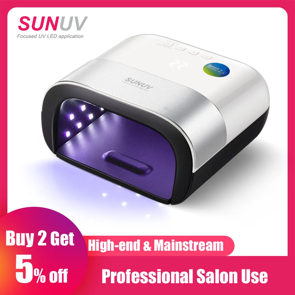Billige SUNUV SUN3 48W Nagel Trockner UV LED Lampe Nail art Werkzeuge mit Smart 2,0 Timer Speicher Sensor Für Aushärtung gel Nagellack