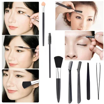 

10pcs Eyebrow Trimming Tool Practical Stainless Steel Portable Trimming Set Eyebrow Grooming Shaping Kit For Girls Women Men