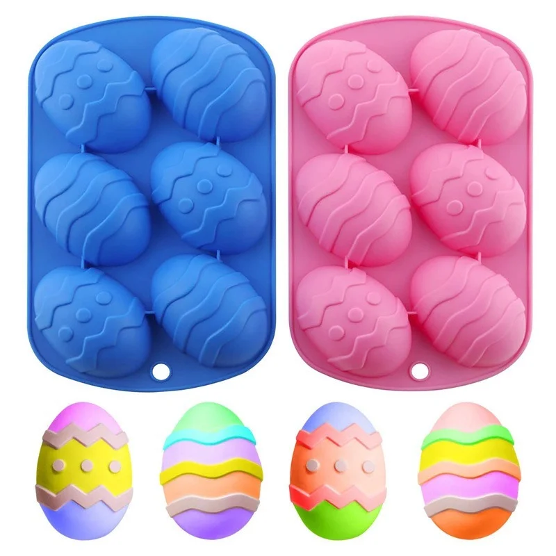 6-grid uovo di pasqua stampo per cioccolato fai da te vacanze di pasqua uovo  caramelle stampi stampo per dolci in Silicone per accessori da cucina -  AliExpress