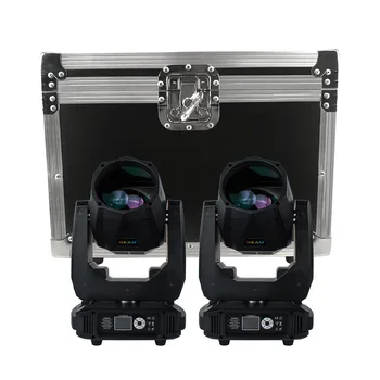 

Flight Case With 2pcs 80W LED Beam Moving Head Lighting Spot Stage Equipment DMX Light Disco Party Bar DJ Professional Lyre