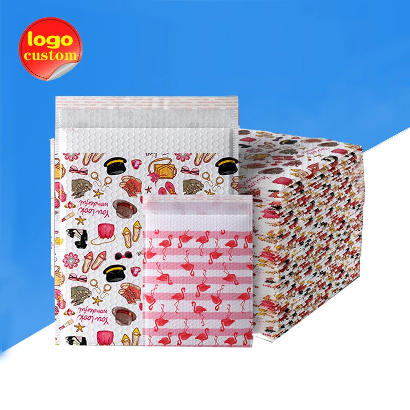 

Printed Bubble Mailing Padded Envelopes Bag PE Plastic Shipping Express Courier Postal Wrap Self Adhesive Delivery Packing GIFT