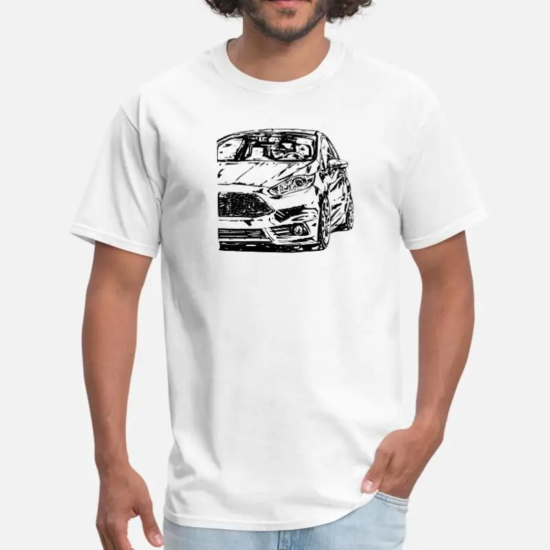 Индивидуальные Fiesta Mk7 футболка для мужчин s женщин Crew шеи натуральный футболка для мужчин короткий рукав Уличная Хип-хоп топы - Цвет: Men-White