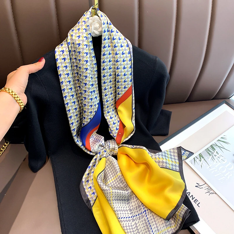 

new spring ladies scarf high quality shawl silk fashion scarf headscarf beach sunscreen bag headscarf scarf 40cm*160cm