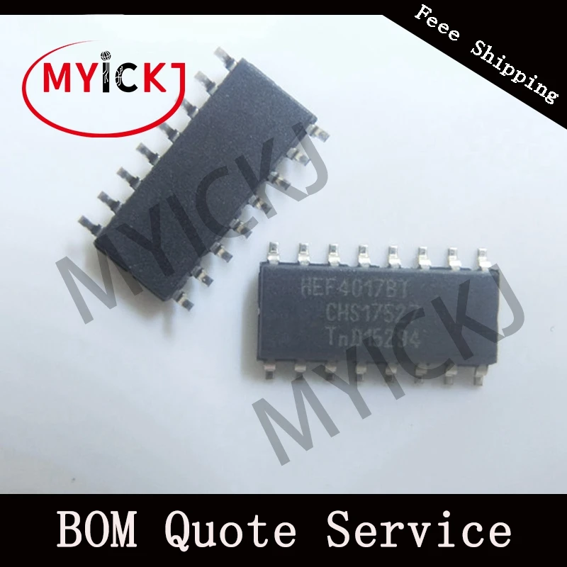 

10PCS HEF4017BT 5-stage Johnson counter IC CHIP SOP16