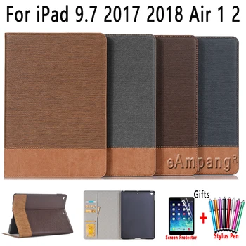 

Leather Case for iPad 9.7 2018 2017 5th 6th Generation Air 1 Air 2 Cover Smart Shockproof Flip Wallet Tablet Shell