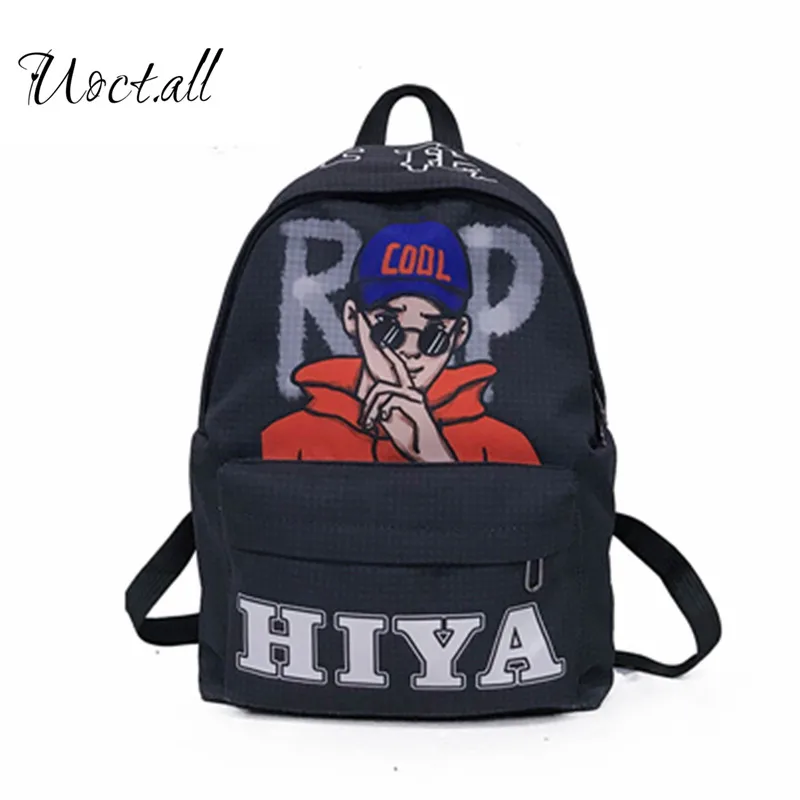 

Men's Bacpack Bag Student Backpacks Michael Jackson Nylon Printing Cool School Bags Bolsos Mujer DIY Travel Backpack Book Bag