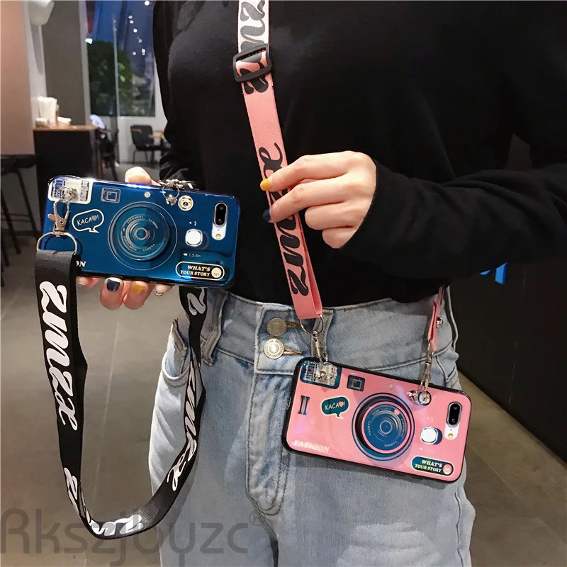 3D Camera For Xiaomi Mi CC9 9 Note 10 Pro 9se Case Silicone Soft With Strap Stand Holder Cover CC9e A3 Lite 9T | Мобильные телефоны
