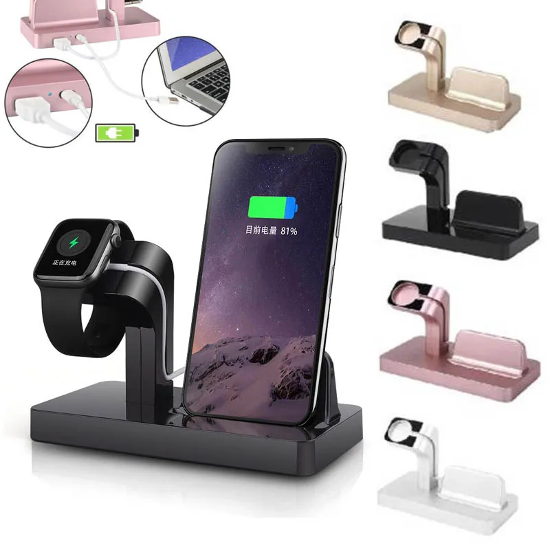 

Wireless Charger For Apple i Watch 5 2 3 4 iPhone 8 7 6 S Plus XR X XS 11 Pro Max Charger Dock 2 In 1 Wirless Charger Pad Stand