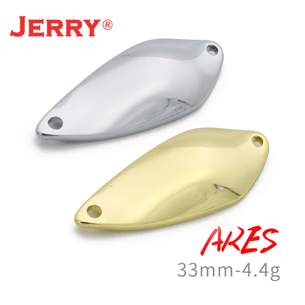 Jerry Ares Area Trout Blank Spoon Unpainted Lures Bass Micro Metal Glitter  Trolling Spinner Bait 4.4g Stream Rock Fishing Tackle