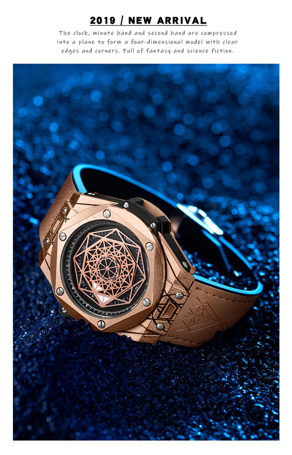 ONOLA Роскошные брендовые креативные дизайнерские кварцевые мужские часы водонепроницаемые аналоговые наручные часы из сплава розового золота стильные модные мужские часы