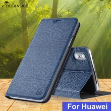 Para huawei p30 p9 p10 plus p20 lite pro caso de couro para huawei nova 2 3 3i honra 8 9 8c 8x lite flip capa slot para cartão fique caso(China)