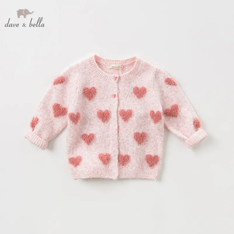 

DBZ11886 dave bella autumn infant baby girls fashion love cardigan kids toddler coat children cute knitted sweater
