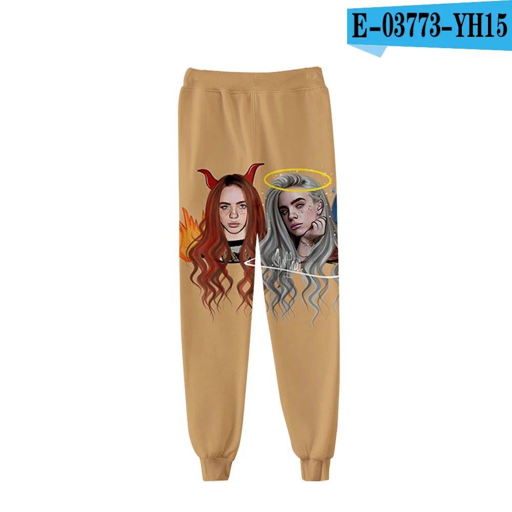 3D pants Популярные повседневные брюки Billie Eilish3D, мужские и женские модные новые осенние и зимние 3D комфортный для мальчиков и девочек белые спортивные штаны - Цвет: 3D pants