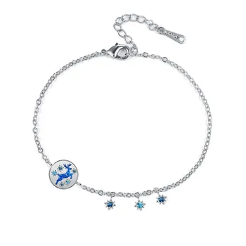 

Fashion Christmas Series-Round Snow Moon Deer Bracelet