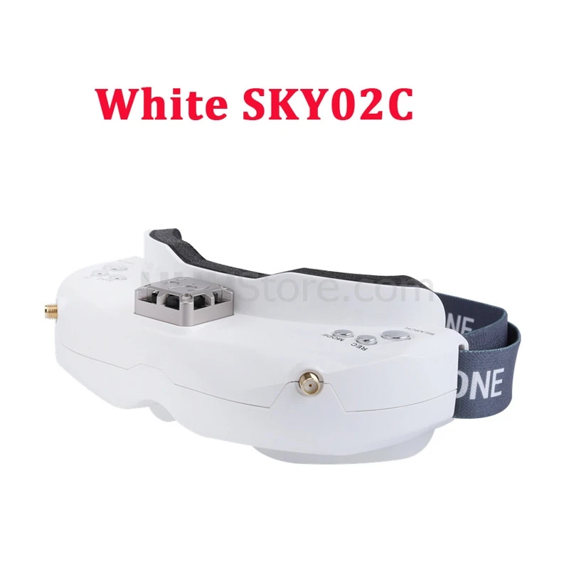 Skyzone SKY02X/SKY02C/SKY03O/SKY03S O светодиодный 5,8 ГГц 48CH разнообразие FPV очки поддержка OSD DVR HDMI с головным трекером вентилятор светодиодный - Цвет: White SKY02C