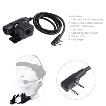 

U94 PTT Tactical Standard Button Switch Headphone Accessory Walkie Talkie Portable Military Adapter Z TAC Clip On Communicating