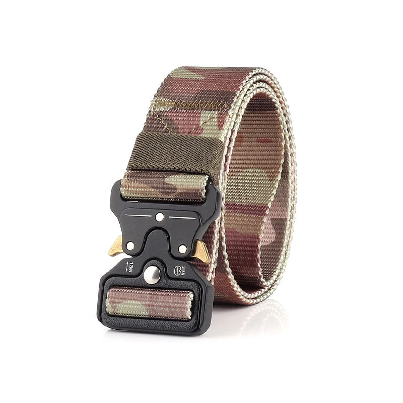125CM Men belt Tactical Military Nylon Belts for Army Training Metal Buckle Waist Belt Outdoor Waistband |