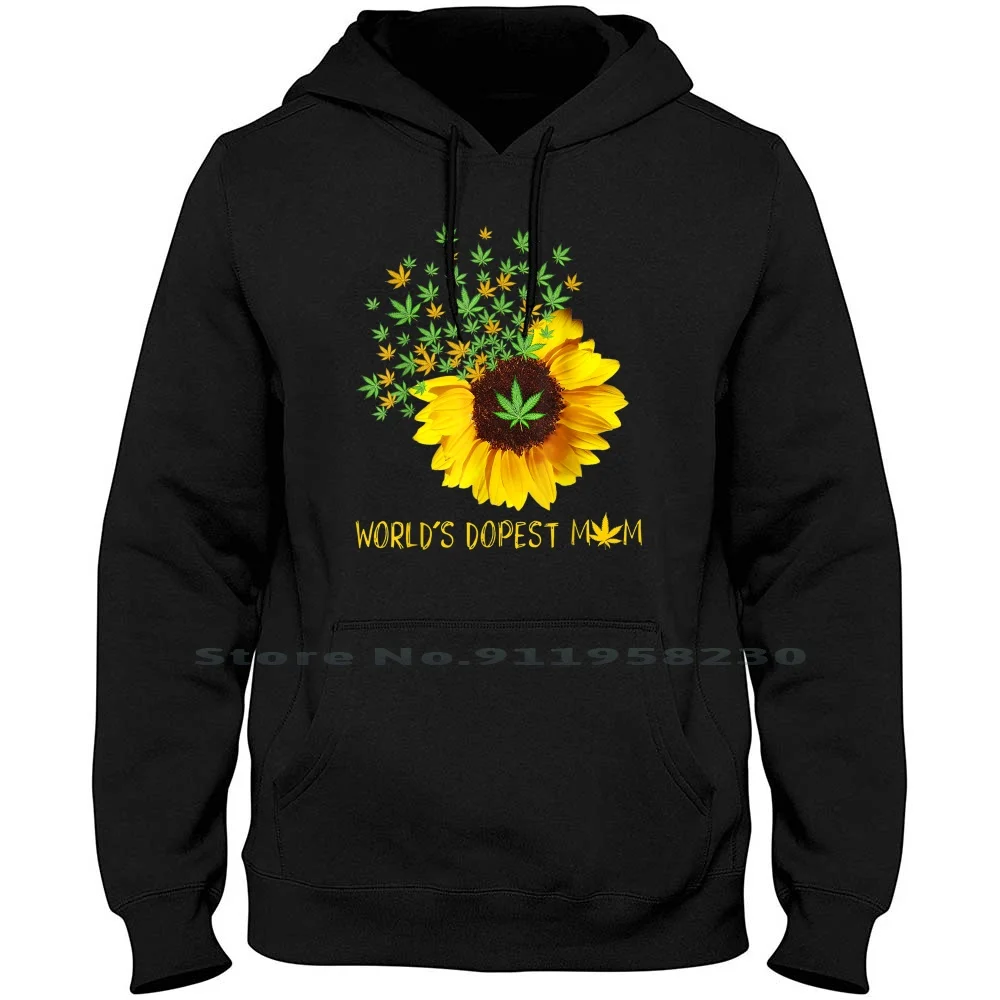 World's Dopest Mom Sunflower Hoodie Sweater 6XL Big Size Cotton