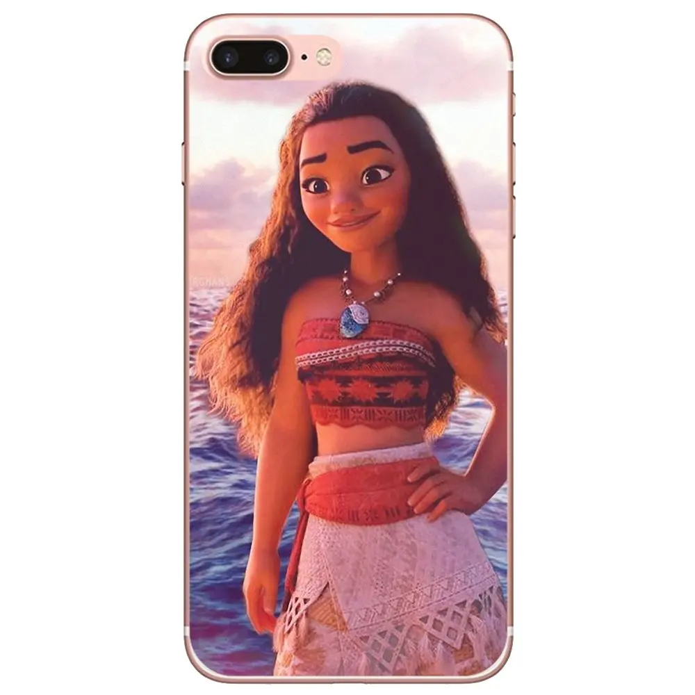 mobile phone pouch Silicone Phone Shell Case Waialik Moana Princess For iPhone 10 11 12 13 Mini Pro 4S 5S SE 5C 6 6S 7 8 X XR XS Plus Max 2020 arm pouch for phone Cases & Covers