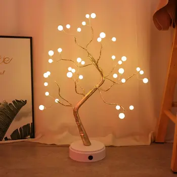 

108 LED USB 3D Table-Lamp Copper Wire Christmas Fire Tree VIP link For Tom