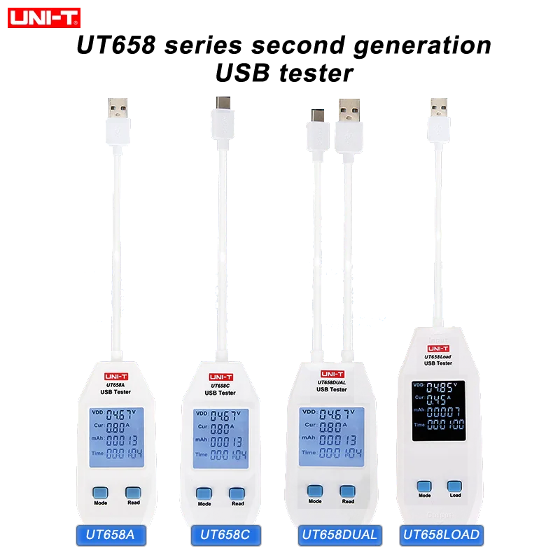 USB тестер UNI T UT658B для зарядки телефона компьютера монитор напряжения и