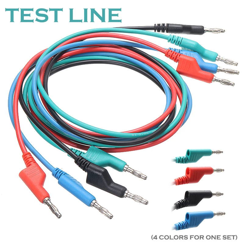 Silicone Banana to Banana Plugs Test Leads Cable for Multimeter Pack of 5 